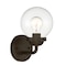 Designers Fountain Knoll 5.75in 1-Light Oil Rubbed Bronze Retro Modern Indoor Vanity with Clear Glass Shade 95901-ORB - alternate 1